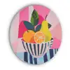 Fruit - Abstracte achtergrond - Roze Akoestische PET Vilt - Rond klein -3d