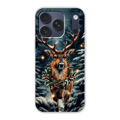 Kerst - Magie - Bos - Kleurrijk Telefoonhoesje iPhone 17 Pro klein -3d
