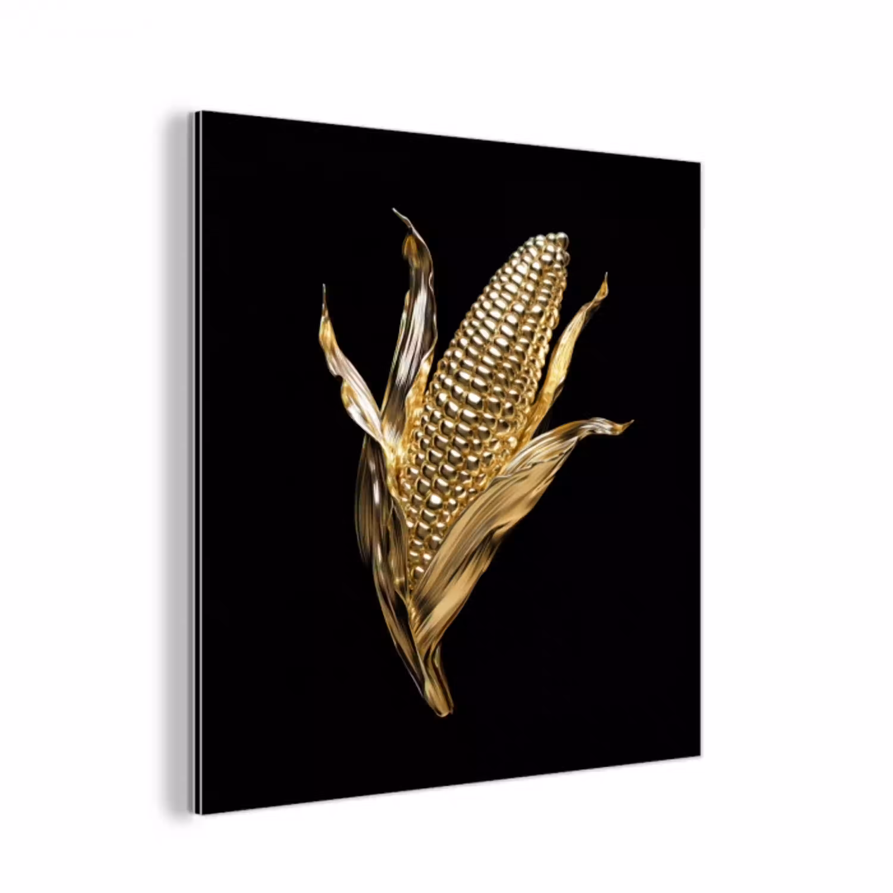 Mais - Eten - Goud - Zwart aluminium wit klein -3d