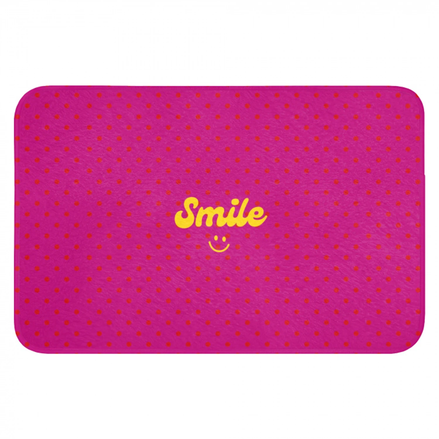 Smile - Stippen - Roze Badmat klein -3d