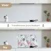 Bladeren - Jungle - Pastel - Tropisch keuken achterwand spatscherm klein -voor_na_NL