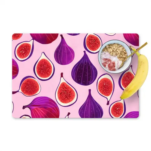 Vijgen - Roze - Paars Placemat vinyl groot -zzzproduct_Kitchenyeah-website