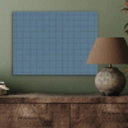 Ruiten - Geometrisch - Blauw PET vilt klein 837 -sfeer2