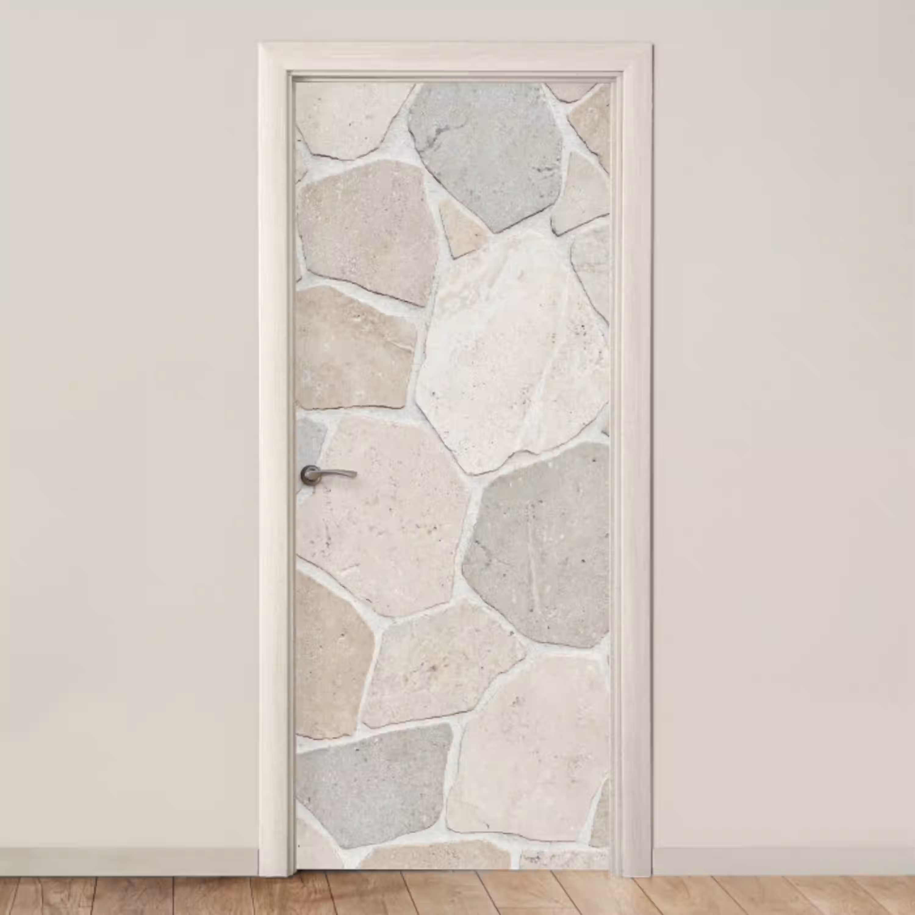 Steen - Patroon - Textuur - Beige deurposter klein -3d_beige