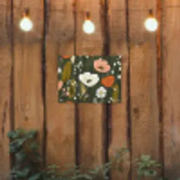 Bloemen - Illustratie - Groen tuinposter los doek klein -sfeer1