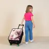 Kat - Paars - Vlinders - Bloemen Kinderkoffer - Zwart klein -sfeer1