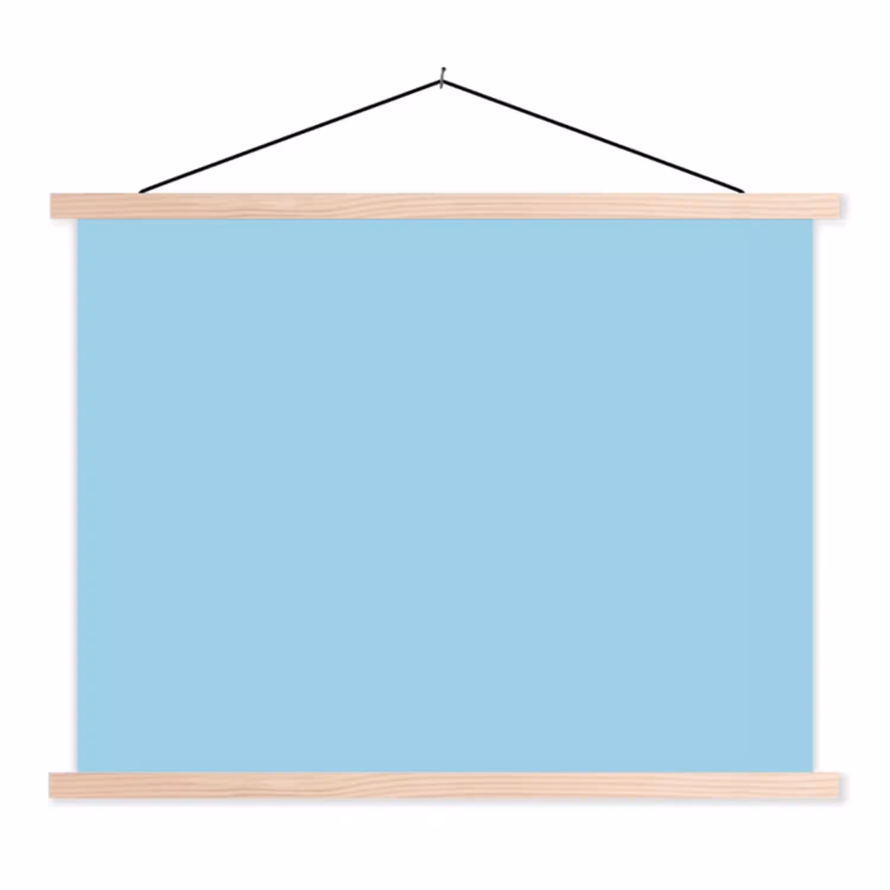 Ice - Blue - Blauw textielposter latten blank klein 122 -3d