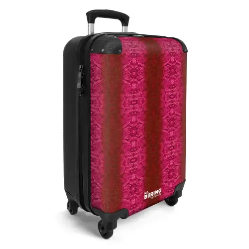 Felroze slangenhuid met symmetrische schubstructuur NBS - Handbagage koffer - Kinderen Unisex middel -productfoto_3d