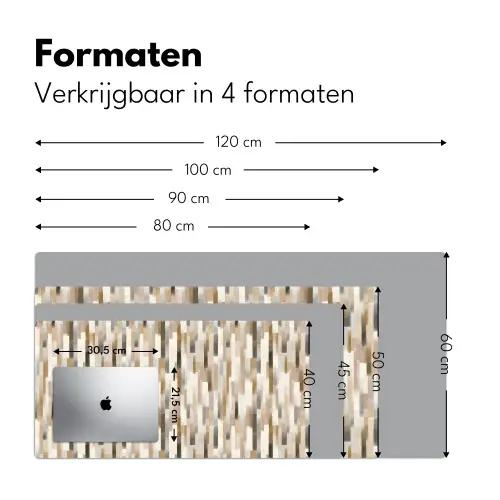 Abstract - Patroon - Kwaststreken Muismat XXL klein 681 -sfeer5