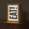 Eten - zwart - Japandi - Wit Light Box met kabel (Tafellamp) klein -z3d_website