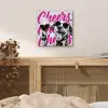Cheers - Hond - Roze - Wijn aluminium wit klein -sfeer3