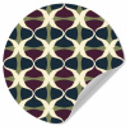 Abstract - Retro - Kleurrijk Wandcirkel behangsticker klein 186 -3d