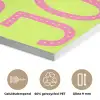 Groen - Smiley - Bonjour - Roze PET vilt klein -closeup_NL