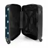 Blauw stippen patroon NBS - Handbagage koffer - Kinderen Unisex middel -binnenkant