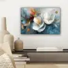 Bloemen - Wit - Goud - Kunst - Abstract canvas 2cm klein -sfeer6
