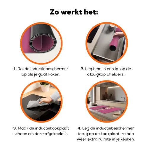 Softijs - Edelstenen - Roze - Hoorntje Inductie beschermer vinyl 3mm klein -zzzzzzz-td-werking