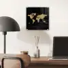 Wereldkaart - Beige - Zwart plexiglas 5mm klein -sfeer6