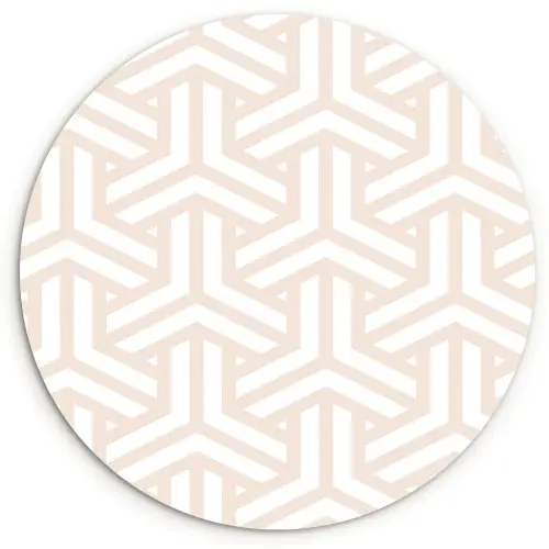 Geometrie - Lijn - Vorm - Patroon Wandcirkel kunststof plaat 5mm dik klein 188 -3d