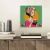 Retro - Vrouw - Stad - Zon aluminium wit klein -sfeer1