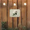 Cameliabloem - Wit - Groen tuinposter los doek klein -sfeer1
