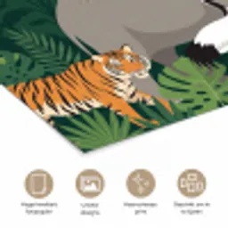Tropisch - Jungle -  Groen poster papier klein -closeup_NL
