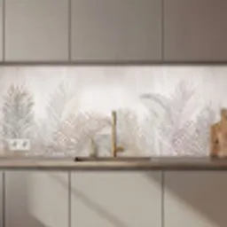 Bladeren - Beige - Botanisch - Vintage keuken achterwand 2 middel zz_3dshopping