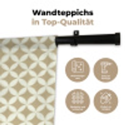 Symmetrisch - Motief - Beige Wandkleed katoen klein 269 -tsfeer2_DE