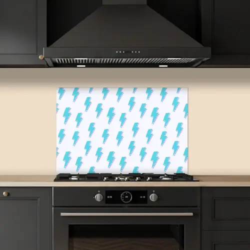 Blauw - Paars - Bliksem keuken achterwand spatscherm klein 900 -sfeer1