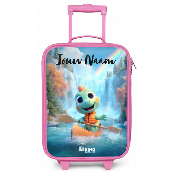 Dino - Natuur - Waterval Kinderkoffer - Roze klein -zz3dotto