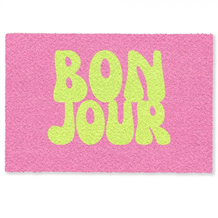 Bonjour - Roze - Fel groen Deurmat klein -zkaufland3d