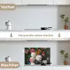 Stilleven met bloemen in een glazen vaas - Schilderij van Jan Davidsz. de Heem keuken achterwand spatscherm klein -voor_na_DE