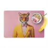 Tijger - Bril - Geel - Jasje Placemat vinyl groot -zzzproduct_Kitchenyeah-website