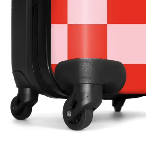 Squares - Rood/Roze NBS - Handbagage koffer - Kinderen Unisex middel -wiel