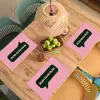 Roze - Tekstwolk - Groen - BLAH BLAH BLAH Placemat vinyl groot -zzsfeer5_Kitchenyeah-website