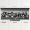 Skyline - Stad - Wolkenkrabbers - Zwart - Wit keuken achterwand 2 middel -3d