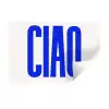 Ciao - Hoofdletters - Blauw - Minimalistisch Muursticker klein -3d