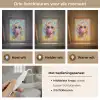 Vrouw - Blond - Roze kauwgom - Kleurrijk - Pastel Light Box met kabel (Tafellamp) klein -USP_lichtkleurNL