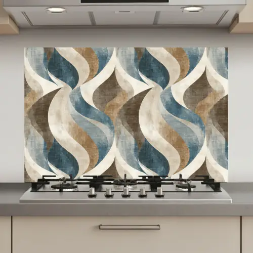 Abstract - Golven - Kleurrijk keuken achterwand spatscherm klein 900 -3d_website