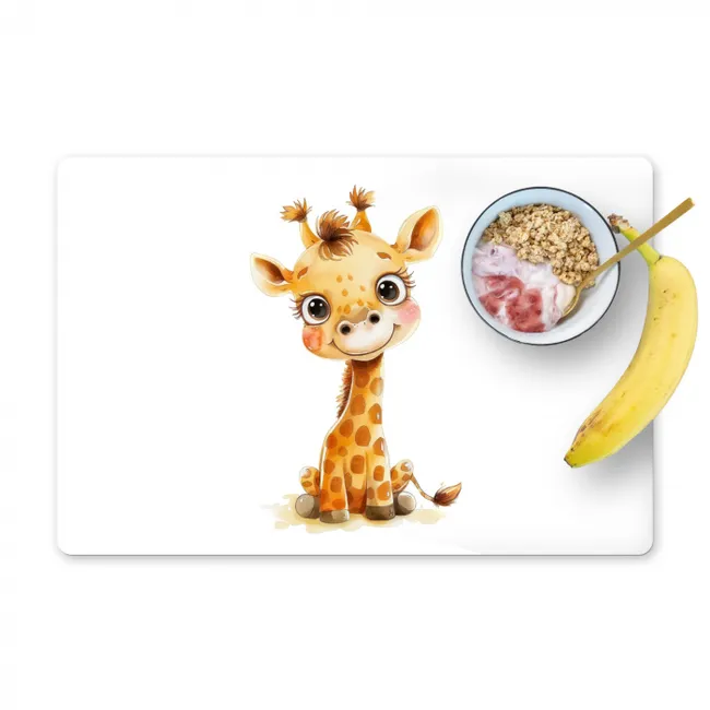 Giraf - Baby dier - Wilde dieren Placemat vinyl groot -zzzproduct_Kitchenyeah-website