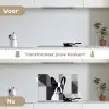 Buldog - Zwart - Abstract - Vlakken keuken achterwand spatscherm klein -voor_na_NL