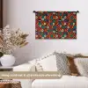 Bruin - Retro - Disco - Patroon Wandkleed katoen klein 269 -sfeer1