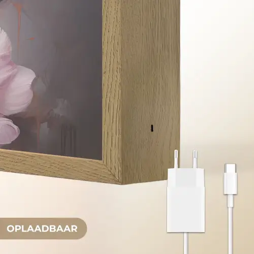 Rozen - Bloemen - Roze - Kunst - Watercolor Light Box met batterij (Wandlamp) middel -USP_websiteoplaadbaarNL
