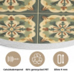 Ornament - Patroon - Groen Akoestische PET Vilt - Rond klein 838 -closeup_NL