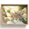 Bloesems - Wit - Zonnestralen -  Bloemblaadjes Dienblad Rechthoek middel -z3d_shopping