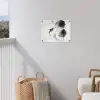 Lotusbloemen - Vissen - Bladeren - Zwart tuinposter los doek klein -sfeer8