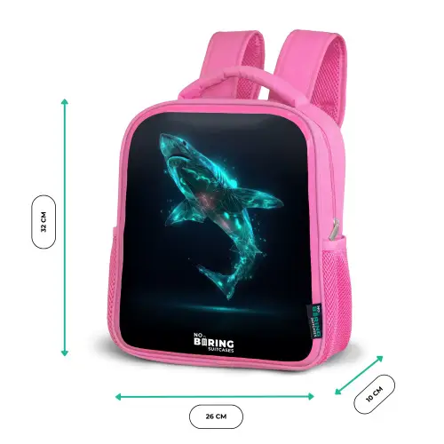 Digitale haaienkracht Kinderrugzak - Roze middel -productfoto_formaten