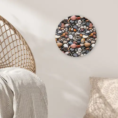 Natuur - Kleuren - Stenen Wandcirkel kunststof plaat 5mm dik klein 188 -sfeer5