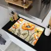 Klaprozen - Oranje - Mozaïek - Bladeren Inductie beschemer met haakjes klein -sfeer1