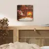 Winter - Kerst - Huis - Openhaard plexiglas 5mm klein -sfeer4