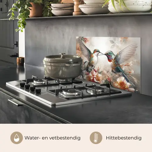 Kolibrie - Vogels - Bloemen - Natuur keuken achterwand spatscherm klein -usp_NL